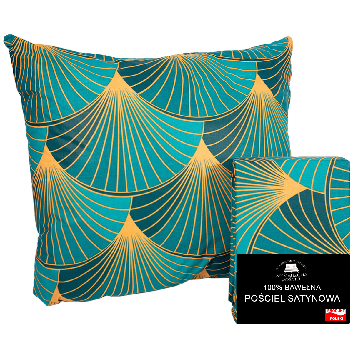 Pościel 160x200 Bawełniana KOMPLET Pościeli WYSOKOGATUNKOWEJ Wz&oacute;r ART DECO