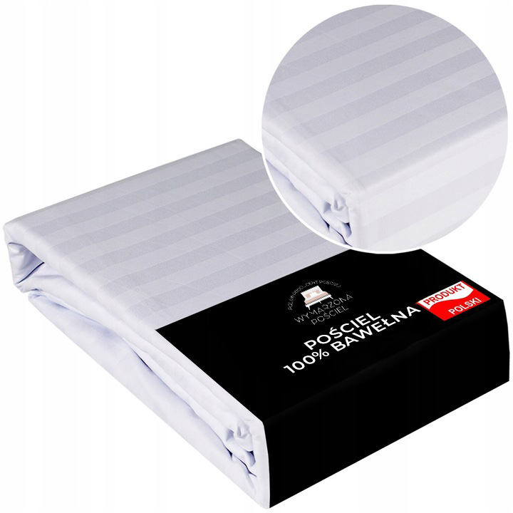 Pościel Hotelowa Biała ADAMASZEK NA ZAKŁADKĘ 2x Poszewka 70x80