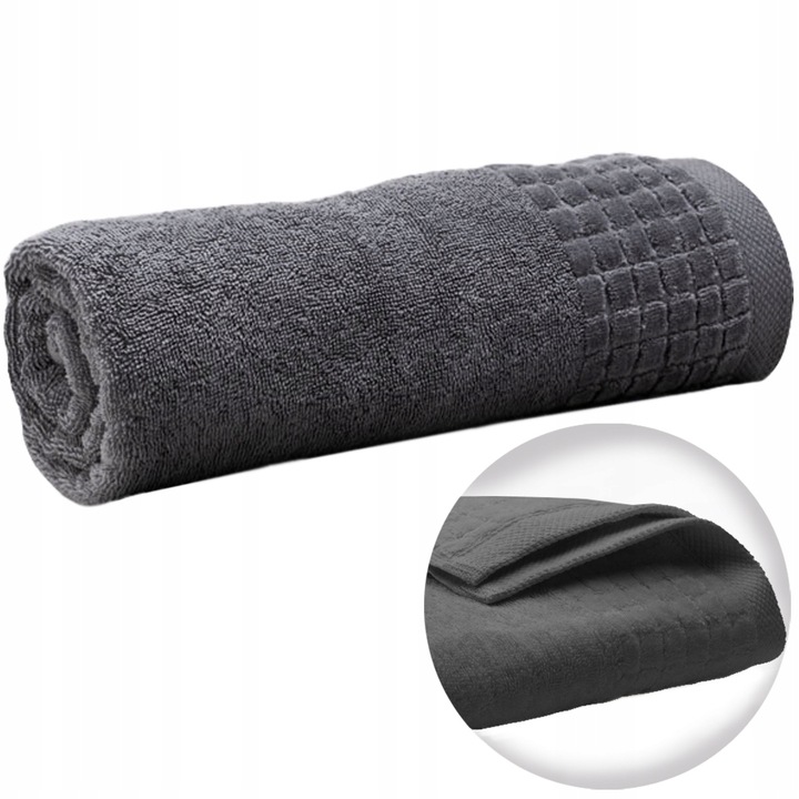 Ręcznik Kąpielowy Frotte Szybkoschnący Chłonny Mięsisty Ciemny Szary