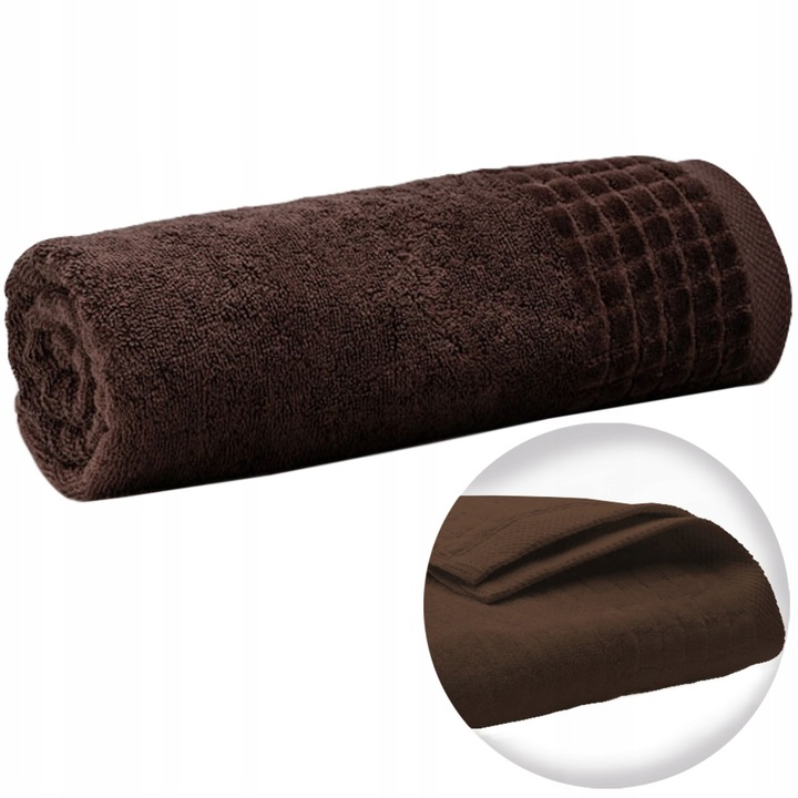 Ręcznik Kąpielowy Frotte Szybkoschnący Chłonny Mięsisty Ciemny Brąz